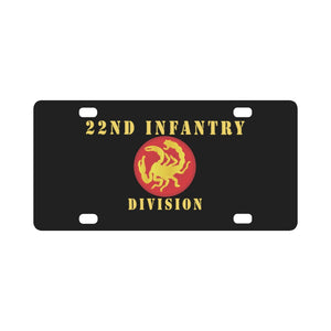 Army - 22nd Infantry Division X 300 - Hat Classic License Plate