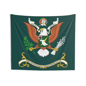 Indoor Wall Tapestries - 1st Psychological Operations Battalion - Battalion Colors Tapestry