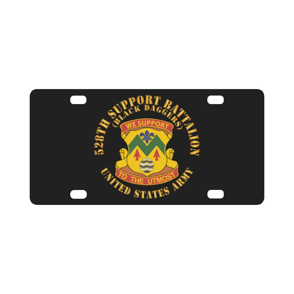Army - 528th Support Battalion - DUI - Black Daggers X 300 Classic License Plate
