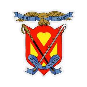 Kiss-Cut Stickers - USMC - 4th Marine Regiment