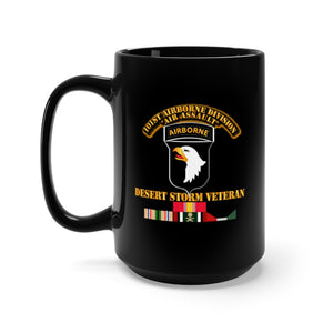 Black Mug 15oz - Army - 101st Airborne Division - Desert Storm Veteran