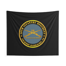 Load image into Gallery viewer, Indoor Wall Tapestries - Army - 38th Infantry Regiment - Buffalo Soldiers - Jackson Barracks, LA w Inf Branch
