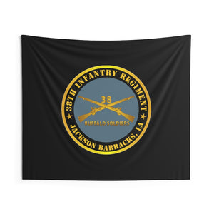 Indoor Wall Tapestries - Army - 38th Infantry Regiment - Buffalo Soldiers - Jackson Barracks, LA w Inf Branch