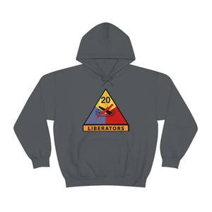 Unisex Heavy Blend™ Hooded Sweatshirt - Army - 20th Armored Division - Liberators wo Txt