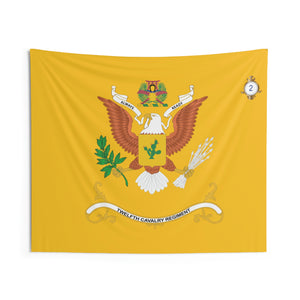 Indoor Wall Tapestries -  2nd Battalion, 12th Cavalry Regiment  - Always Ready - Regimental Colors Tapestry