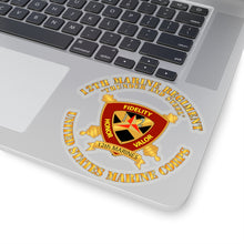 Load image into Gallery viewer, Kiss-Cut Stickers - USMC - 12th Marine Regiment - Thunder and Steel

