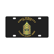 Load image into Gallery viewer, Army - First Sergeant - 1SG - Retired Classic License Plate
