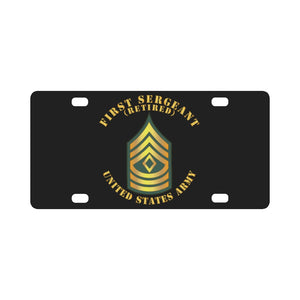 Army - First Sergeant - 1SG - Retired Classic License Plate