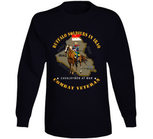 Load image into Gallery viewer, Army - Buffalo Soldiers In Iraq - Cavalrymen At War - 9th Cav Guidon  Long Sleeve
