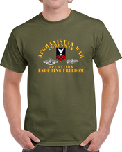 Load image into Gallery viewer, Navy - Afghanistan War  Corpsman - Operation Enduring Freedom  - Veteran W Fmf - Combat Seebee Badge Classic T Shirt
