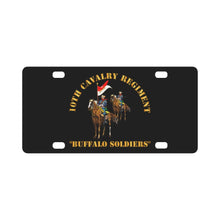 Load image into Gallery viewer, Army - 10th Cavalry Regiment w Cavalrymen - Buffalo Soldiers Classic License Plate
