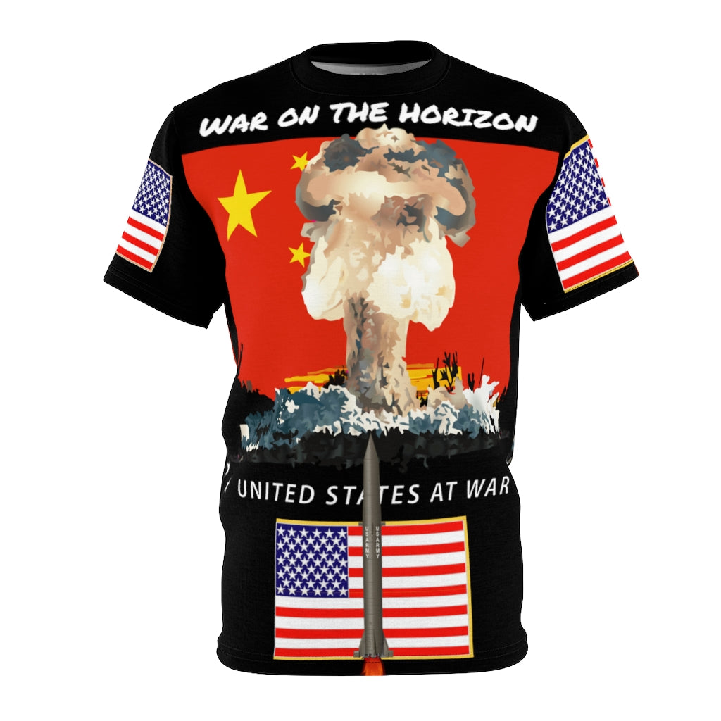 Unisex AOP - War on the Horizon - China Versus United States Missile Firing - Atomic Blast