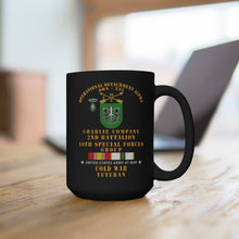 Load image into Gallery viewer, Black Mug 15oz - Army - ODA 235 - C Co, 2nd Bn 10th SFG w COLD SVC
