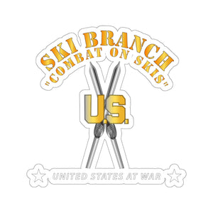 Kiss-Cut Stickers - Army - Ski Branch - Combat  on Skis X 300