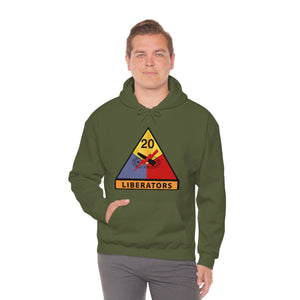 Unisex Heavy Blend™ Hooded Sweatshirt - Army - 20th Armored Division - Liberators wo Txt