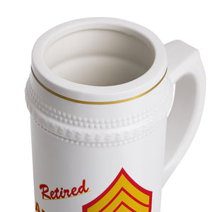 Beer Stein Mug - USMC - E8 - First Sergeant (1SG) - Retired X 300