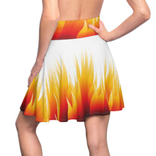Load image into Gallery viewer, Women&#39;s Skater Skirt (AOP) - Flaming Skirt
