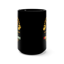 Load image into Gallery viewer, Black Mug 15oz - USMC - Vietnam Combat Vet - 1st MP Bn - DaNang - VN  SVC
