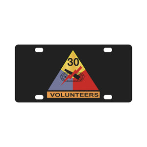 Army - 30th Armored Division - Volunteers wo Txt Classic License Plate