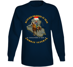 Army - Buffalo Soldiers In Iraq - Cavalrymen At War - 9th Cav Guidon  Long Sleeve