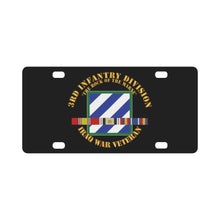 Load image into Gallery viewer, Army - 3rd ID - Iraq Vet - The Rock of the Marne w SVC Ribbons Classic License Plate
