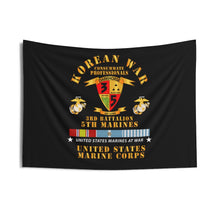 Load image into Gallery viewer, Indoor Wall Tapestries - USMC - Korean War - 3rd Bn, 5th Marines w KOREA SVC
