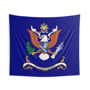 Indoor Wall Tapestries - 188th Infantry Regiment - WINGED ATTACK - Regimental Colors Tapestry