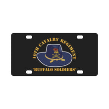 Load image into Gallery viewer, Army - 10th Cavalry Regiment w Cav Hat - Buffalo Soldiers Classic License Plate
