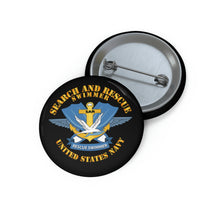 Load image into Gallery viewer, Custom Pin Buttons - Navy - Search and Rescue Swimmer
