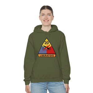 Unisex Heavy Blend™ Hooded Sweatshirt - Army - 20th Armored Division - Liberators wo Txt