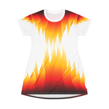 Load image into Gallery viewer, T-Shirt Dress (AOP) - Flaming Dress
