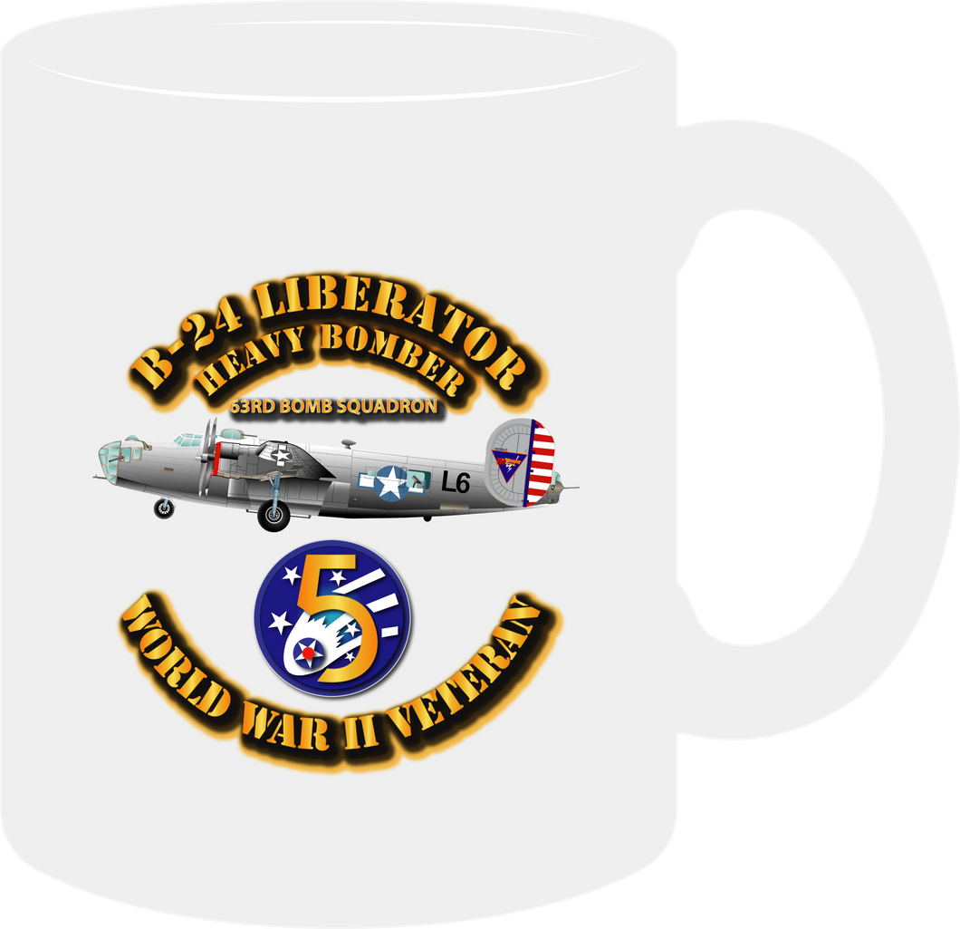 Army Air Corps - 43 Bomb Group - 63rd Bomb Squadron - B-24 Liberator - 5th Air Force - Mug