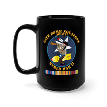 Load image into Gallery viewer, Black Coffee Mug 15oz - AAC - 64th Bomb Squadron - WWII w PAC SVC X 300
