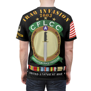 AOP - Army - 101st Airborne Division - Iraq Invasion 2003 - Operation Iraqi Freedom with Iraq War Service Ribbons Front/Back/L/R Sleeve