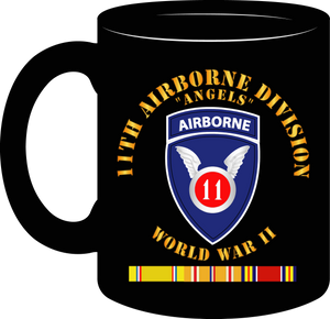 Army - 11th Airborne Division - World War II with Pacific Serivce Ribbons - Mug