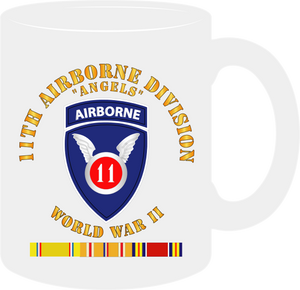 Army - 11th Airborne Division - World War II with Pacific Serivce Ribbons - Mug