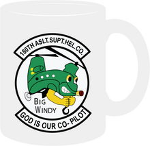 Load image into Gallery viewer, Army - 180th Assault Support Helicopter Company - Big Windy - God is Co-Pilot - Mug
