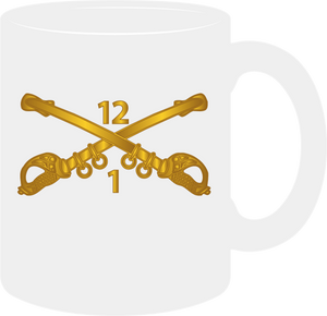 Army - 1st Battalion, 12th Cavalry Branch without Text - Mug