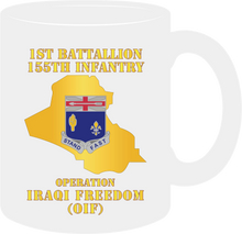 Load image into Gallery viewer, Army - 1st Battalion 155th Infantry - Operation Iraqi Freedom wtih Map - Mug
