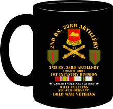 Load image into Gallery viewer, Army - 2nd Battalion 33rd Artillery - 1st Infantry Division - Germany with COLD Service Ribbons - Mug
