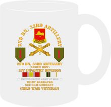 Load image into Gallery viewer, Army - 2nd Battalion 33rd Artillery - 1st Infantry Division - Germany with COLD Service Ribbons - Mug
