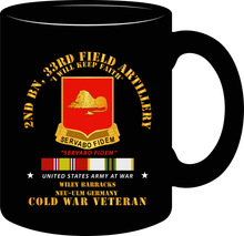 Load image into Gallery viewer, Army - 2nd Battalion 33rd Field Artillery - New Ulm Germany with Cold War Service Ribbons - Mug
