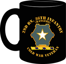 Load image into Gallery viewer, Army - 2nd Battalionn 36th Infantry Distinctive Unit Insignia - Rangers - Cold War Veteran - Mug
