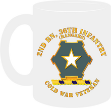 Load image into Gallery viewer, Army - 2nd Battalionn 36th Infantry Distinctive Unit Insignia - Rangers - Cold War Veteran - Mug
