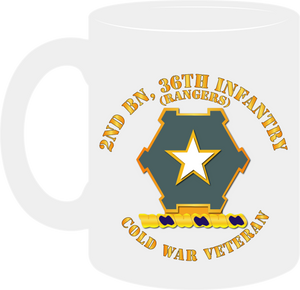 Army - 2nd Battalionn 36th Infantry Distinctive Unit Insignia - Rangers - Cold War Veteran - Mug