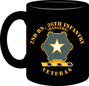 Army - 2nd Battalion 36th Infantry Distinctive Unit Insignia - Rangers - Veteran - Mug