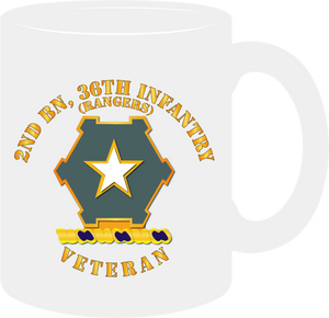 Army - 2nd Battalion 36th Infantry Distinctive Unit Insignia - Rangers - Veteran - Mug