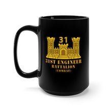 Load image into Gallery viewer, Black Mug 15oz - Army - 31st Engineer Battalion (Combat) w ENG Branch
