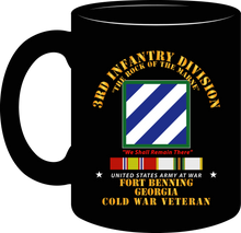 Load image into Gallery viewer, Army - 3rd Infantry Division - Fort Benning Georgia with Cold War Veteran Service Ribbons- Mug
