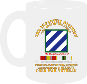 Army - 3rd Infantry Division - Fort Benning Georgia with Cold War Veteran Service Ribbons- Mug